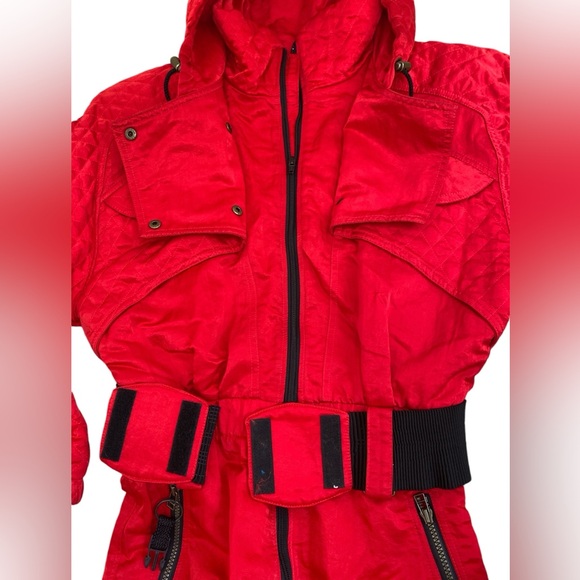 Rare vintage red Nils skiwear hooded snowsuit - Picture 5 of 9